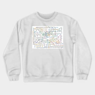 Seoul subway map Crewneck Sweatshirt